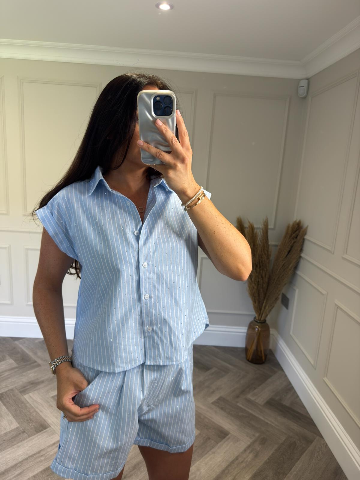 Blue Pinstripe Co-ord