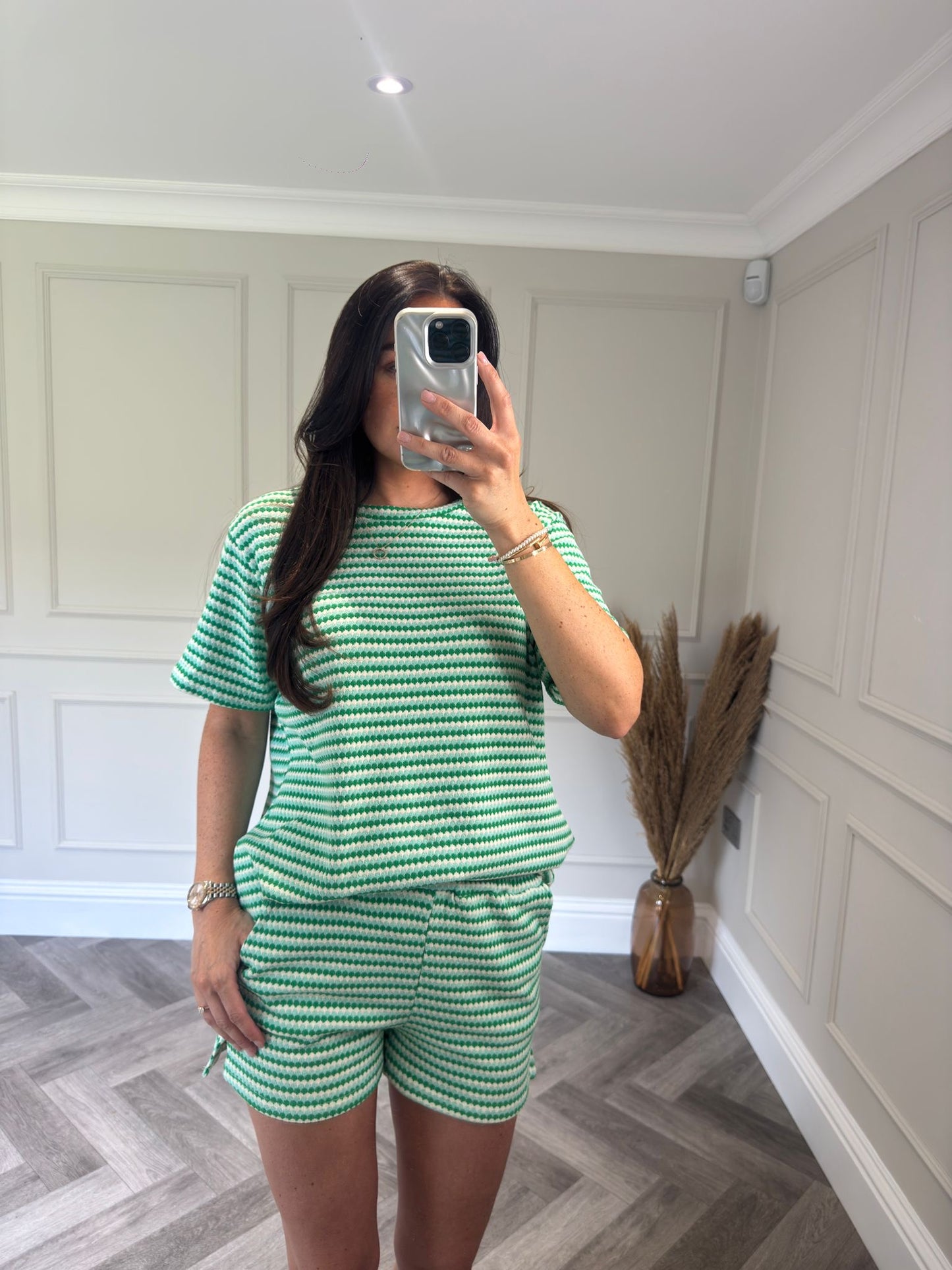 Green Multi Short Set