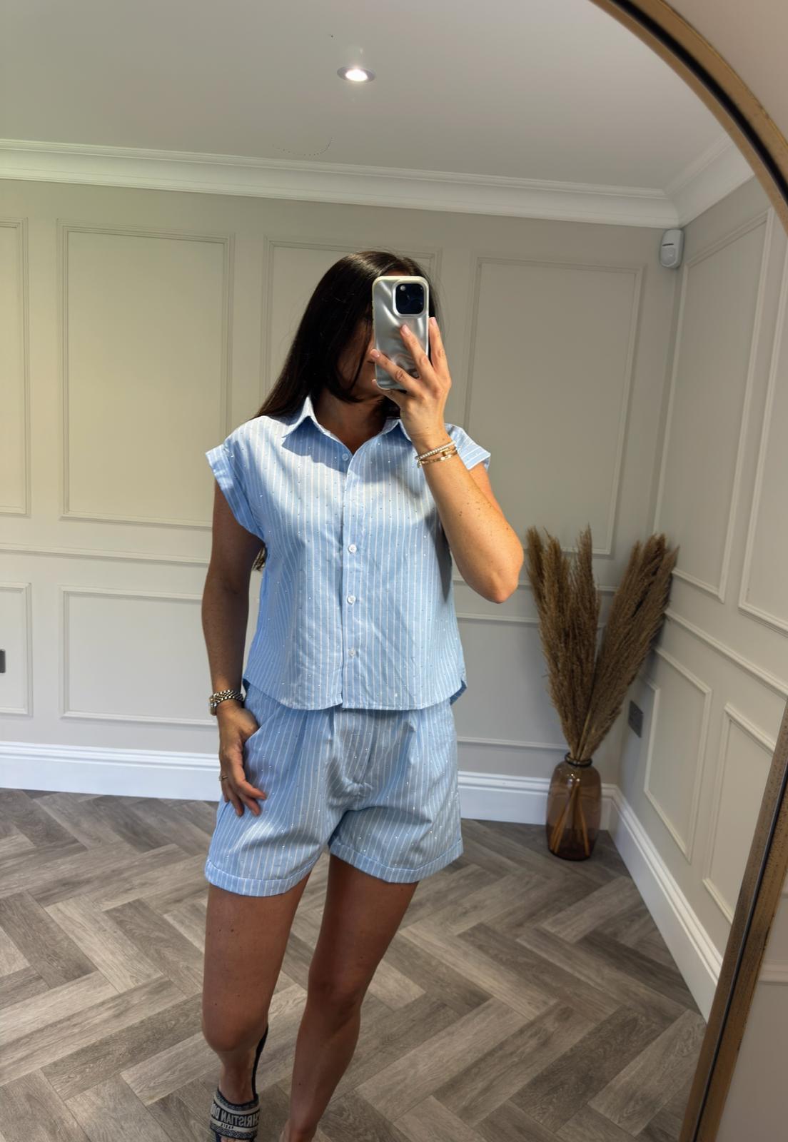 Blue Pinstripe Co-ord