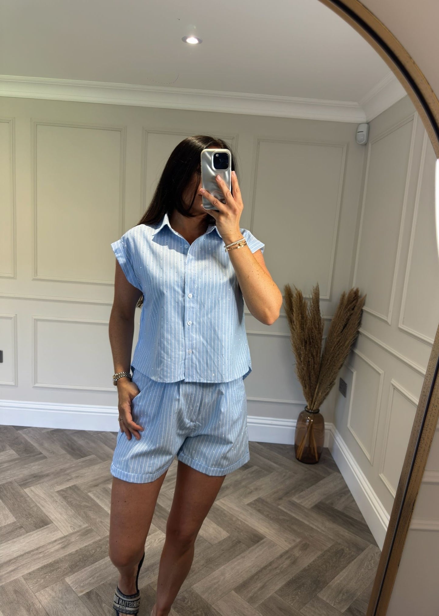 Blue Pinstripe Co-ord