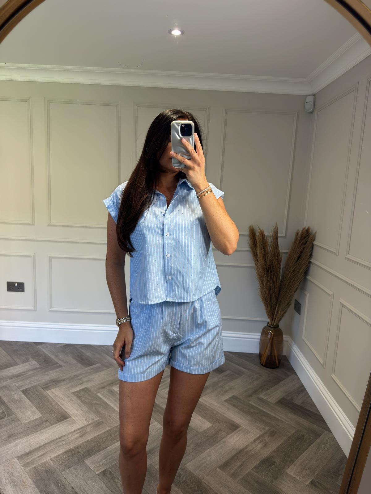 Blue Pinstripe Co-ord