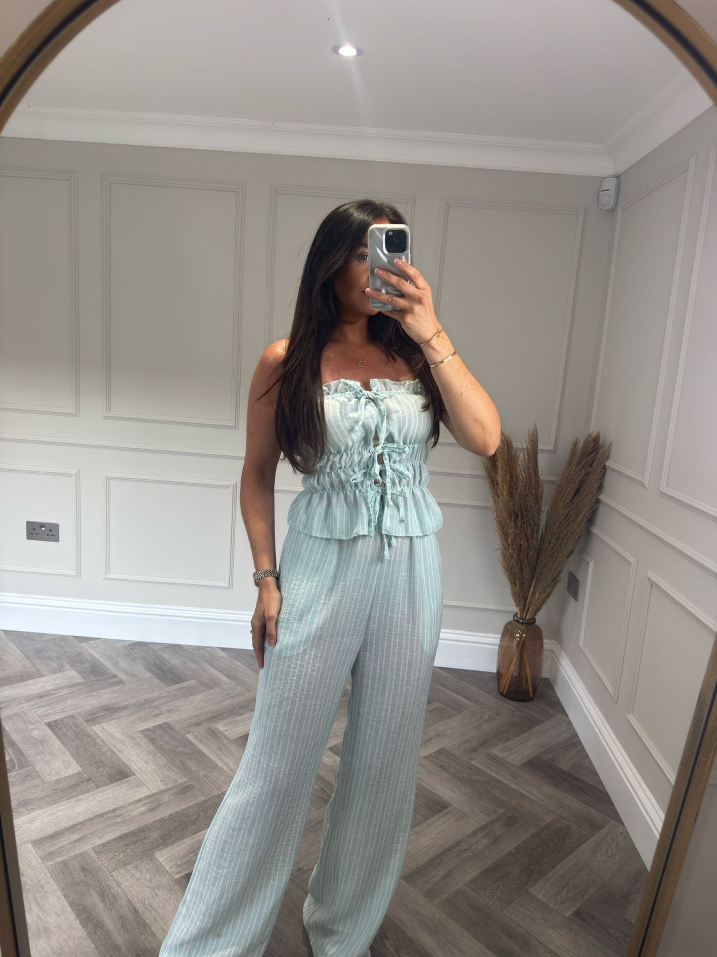 Mint Pinstripe Trouser Co-ord