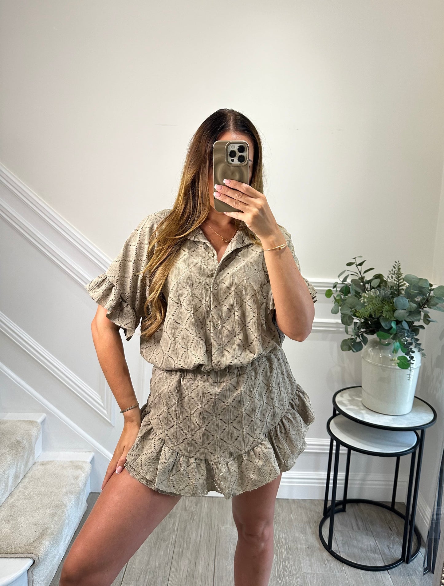 Taupe Pia Skort Set