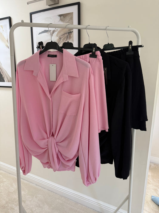 Pink Oversized Short Set
