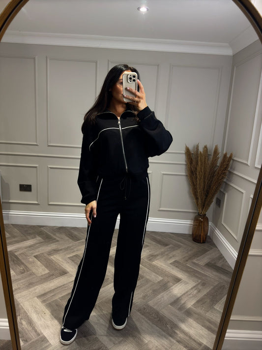 Black Stripe Lounge Set