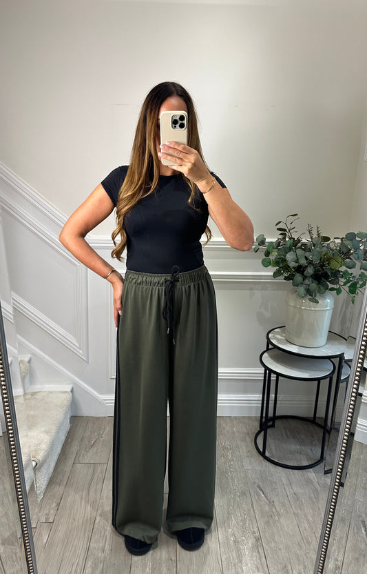 Khaki Stripe Trousers