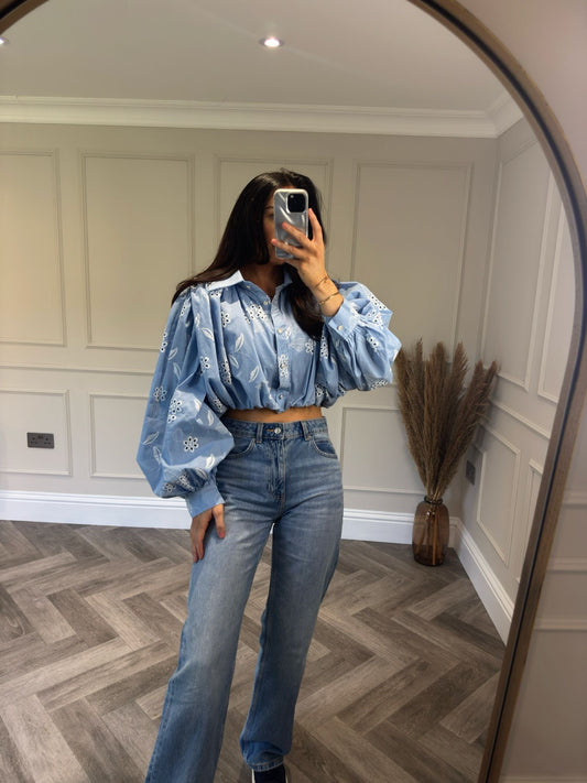 Blue Floral Shirt