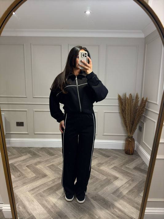 Black Stripe Lounge Set