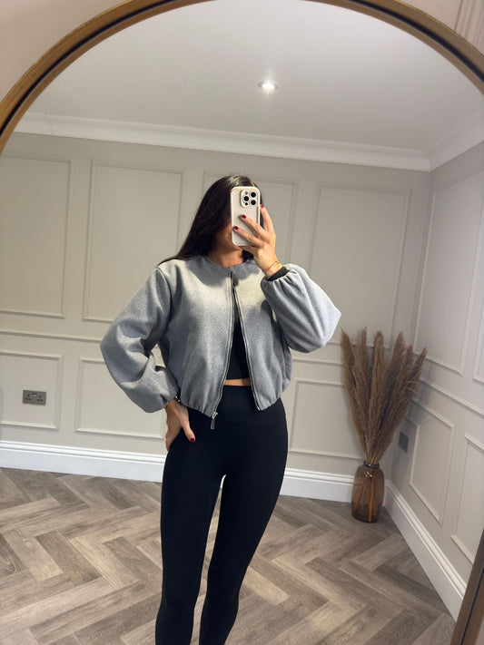 Grey Bomber Jacket