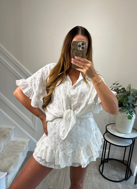 White Pia Skort Set