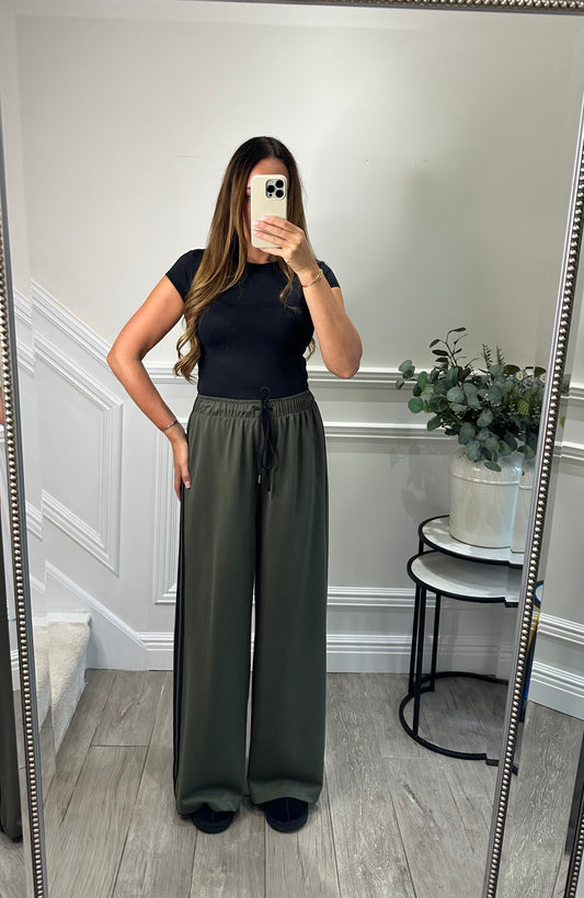 Khaki Stripe Trousers