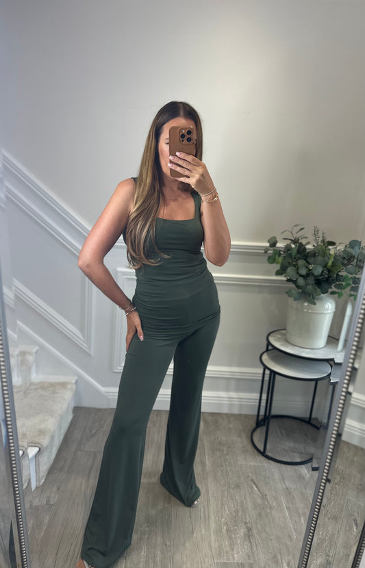 Khaki vest Lounge Co-ord