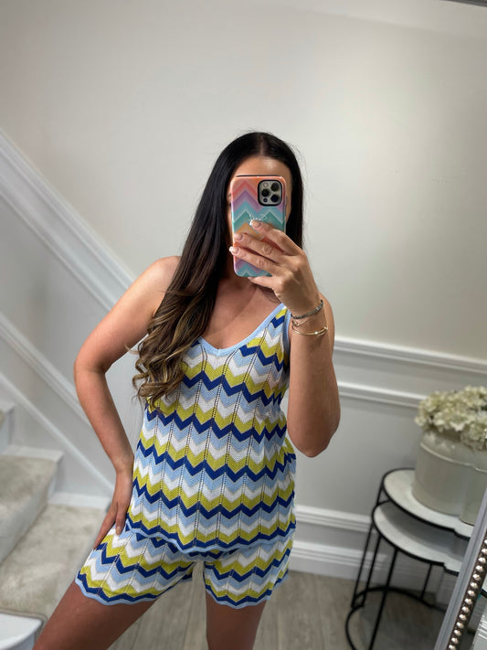 Zig Print Short Set
